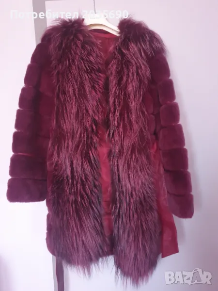 Луксозен кожух от чинчила и лисица, снимка 1