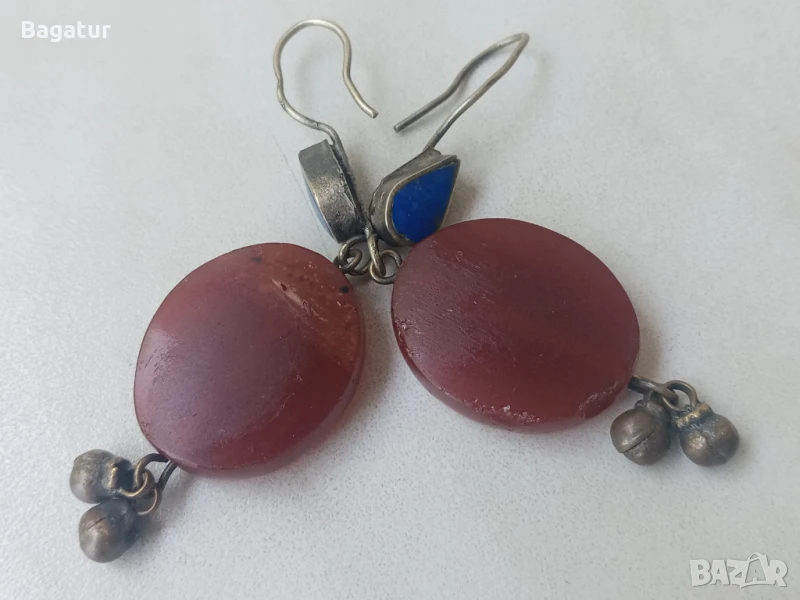 Етно обеци,карнеол,лапис,сачан,винтидж,трепка,арпалии,камък,османски,99к , снимка 1