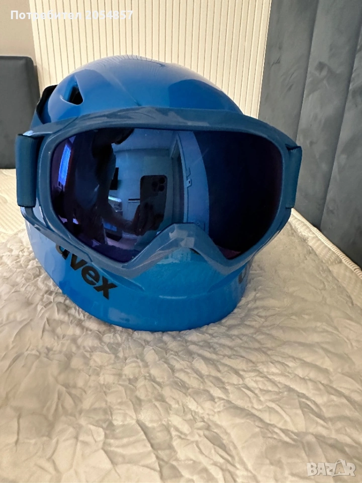 Детска каска и очила UVEX, снимка 1