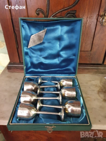 Комплект сребърни чаши, снимка 1