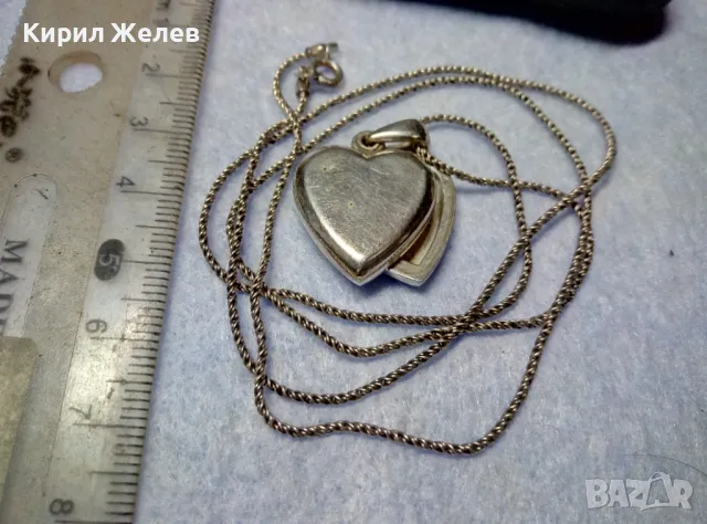 РОМАНТИЧЕН СРЕБЪРЕН ПЕНДАНТ СЪРЧИЦЕ РАМКА За СНИМКИ с ФИНА СРЕБЪРНА ВЕРИЖКА - СРЕБРО 925 ПРОБА 13820, снимка 14 - Колиета, медальони, синджири - 49866142