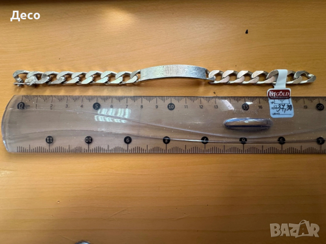 Сребърна гривна, снимка 2 - Гривни - 54201452