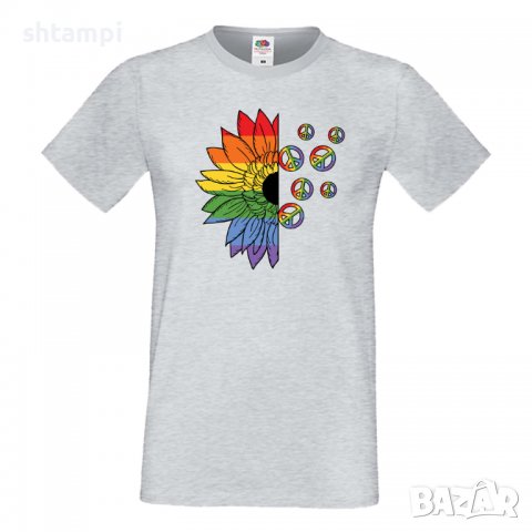 Мъжка тениска Pride Sunflower Peace multicolor Прайд,Празник.Повод,Изненада, снимка 6 - Тениски - 37105106