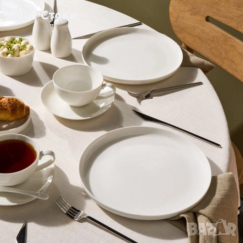 🆕️Голям Сервиз за Закуска от 38части Karaca Stream Pure Favaro Бял Порцелан , снимка 3 - Сервизи - 52047109