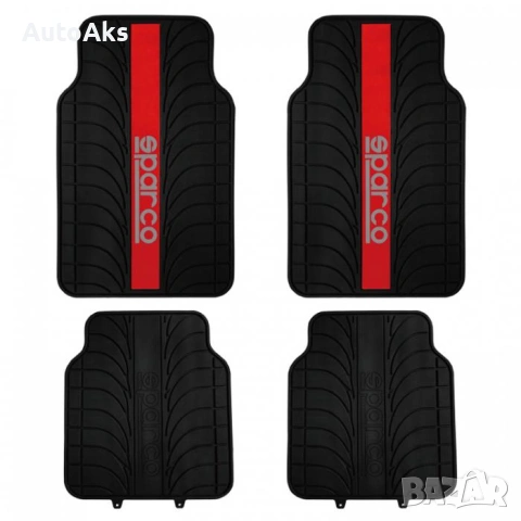 Универсални PVC стелки за автомобил / кола Sparco - сиви или червени, снимка 4 - Аксесоари и консумативи - 54121680