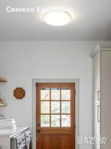 Кръгла LED плафониера, 22 см, Бяла, снимка 2 - Лампи за таван - 56425409
