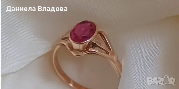 Златен дамски пръстен, снимка 2 - Пръстени - 56545377