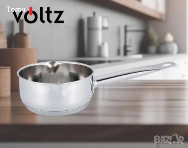 Касерола Voltz ,16 см, 1.4 литра, Инокс, снимка 1