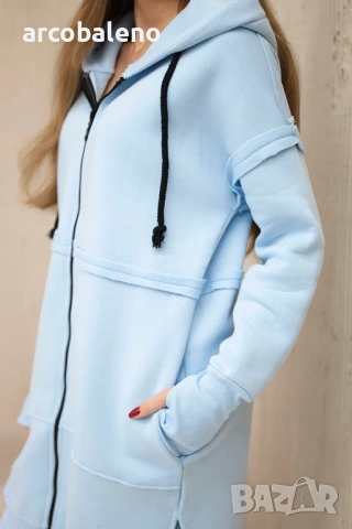 Дамски изолиран комплект от две части с дълъг суичър, 2цвята , снимка 5 - Комплекти - 47809419