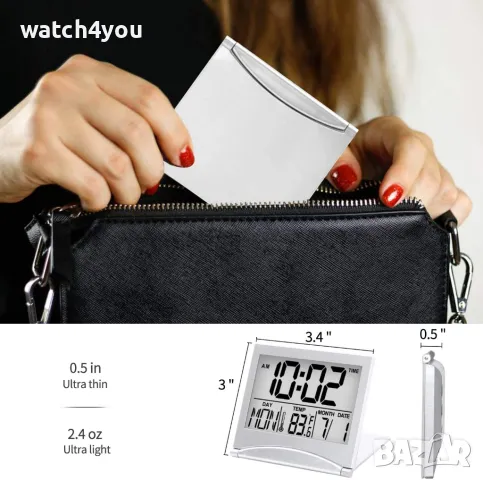 НОВ ЕЛЕКТРОНЕН НАСТОЛЕНИ LCD ДИГИТАЛЕНИ ЧАСОВНИЦИ С ТЕМПЕРАТУРА И КАЛЕНДАР. ЕЛЕКТРОННИ ЧАСОВНИЦИ, снимка 6 - Друга електроника - 21124082