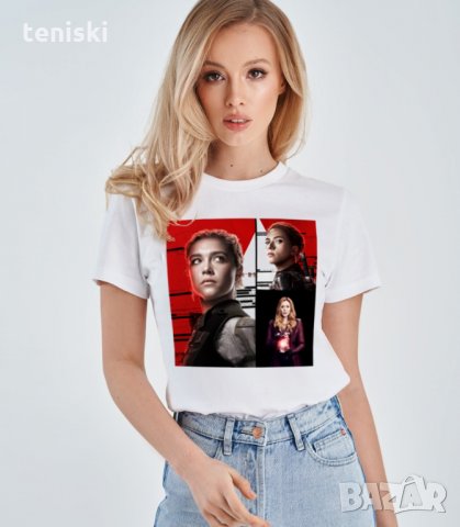 Тениски Marvel Черната вдовица Black Widow Модели цветове и размери, снимка 2 - Тениски - 33727764