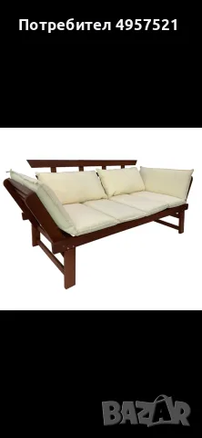 Диван Muhler Meranti с матрак и възглавница BEIGE