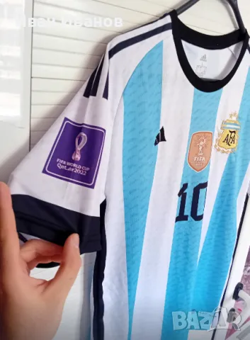 Чисто нова оригинална фланелка на Аржентина - Световни шампиони - Меси, снимка 9 - Футбол - 50415537
