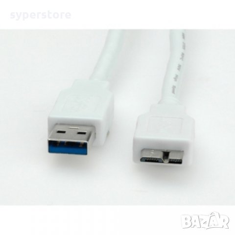 Кабел USB-A към Micro USB-B 3.0 Roline 11.99.8875 Бял 2m, USB-A to Micro USB-B M/M, снимка 3 - USB кабели - 31314317