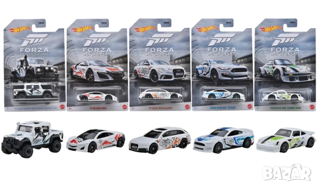 Hot Wheels Forza Motorsport Set of 5 Die-cast Cars Пълен сет oт 5 колички