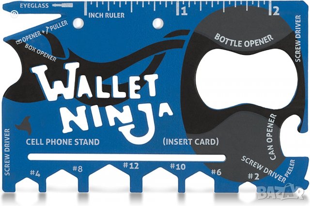 18в1 Multitool Ninja Wallet мултифункционална джобна отвертка, снимка 10 - Подаръци за мъже - 40144974