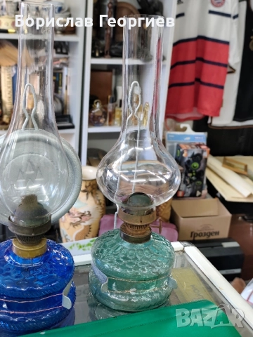 Стара газена лампа три броя, снимка 4 - Антикварни и старинни предмети - 51735349