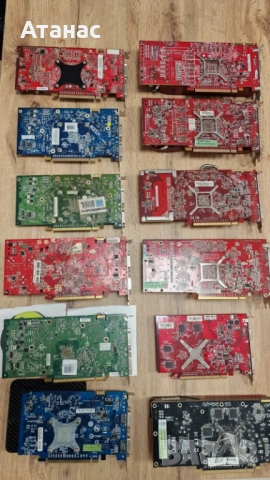 Лот от 12 винтидж графични процесора NVIDIA или ATI Radeon PCIe – Редки колекционерски - НЕРАБОТЕЩИ, снимка 10 - Видеокарти - 54218710