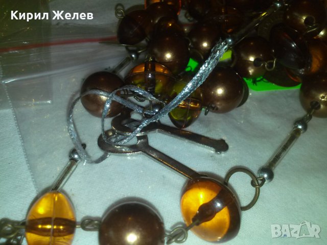 СТАРО КАТАЛИНЕНО с БРОНЗОВИ ПАРИЧКИ РЕТРО КОЛИЕ 8588, снимка 4 - Колекции - 29630167