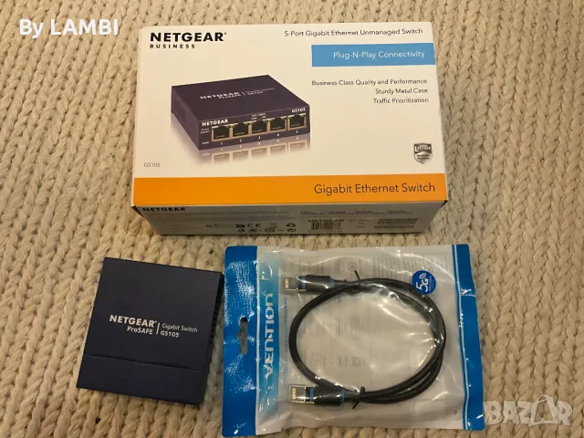 Audio Streaming Switch NETGEAR GS105 Аудио стриймър суич RJ45етернет /LAN, снимка 1 - Други - 48555016