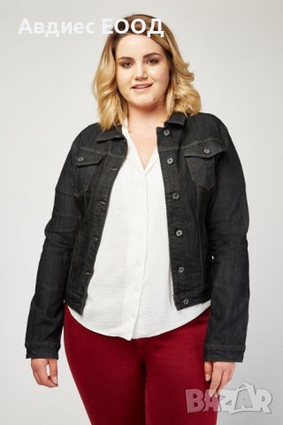 Черни дънкови якета 🌻ХЛ - 2ХЛ, снимка 1