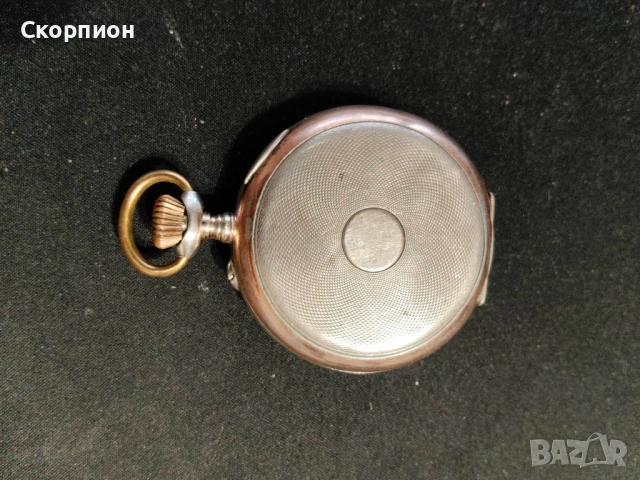 Швейцарски СРЕБЪРЕН джобен часовник FRIEDE с позлата - 10 РУБИНА ПРОМОЦИЯ, снимка 9 - Джобни - 48361909