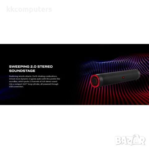 Acer Nitro Gaming Soundbar,2 x 5W, BT, Dynamic Тонколони 2.0, снимка 3 - Bluetooth тонколони - 51036511