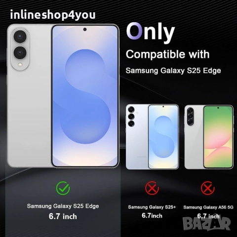 Прозрачен Кейс SPACE CASE за Samsung Galaxy S25 Edge, снимка 5 - Калъфи, кейсове - 51635991