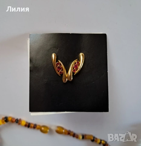 Гривни, обици, брошка, снимка 4 - Бижутерийни комплекти - 53140932