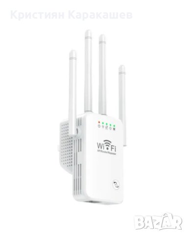 Усилвател повторител на WIFi сигнал с 4 антени до 300Mbps, снимка 2 - Мрежови адаптери - 42493868