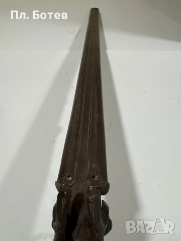 Стара двуцевна пушка, снимка 5 - Антикварни и старинни предмети - 54017604