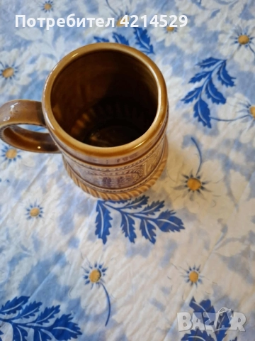 Винтидж керамична халба, снимка 2 - Антикварни и старинни предмети - 52427826