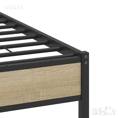 vidaXL Рамка за легло без матрак сонома дъб 120x200 см инженерно дърво, снимка 10 - Спални и легла - 56147573