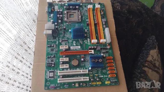 Дънна платка ECS EliteGroup I-Cafe IC43T-A2 VER:1.0 Socket 775 CPU+FAN+RAM, снимка 3 - Дънни платки - 49962177
