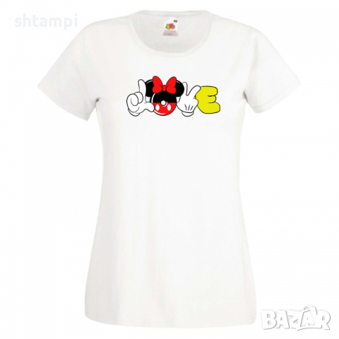 Дамска тениска Minnie Love Подарък,Изненада,Рожден ден,