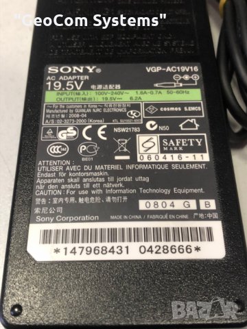 SONY Vaio VGP-AC19V16 оригинално зарядно (19,5V,6,2A,120W), снимка 2 - Захранвания и кутии - 29923895