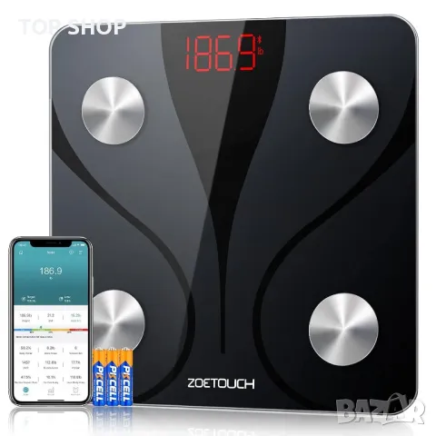 Смарт везна анализатор ZOETOUCH Bluetooth Body Fat Scale, снимка 1 - Други - 49157091