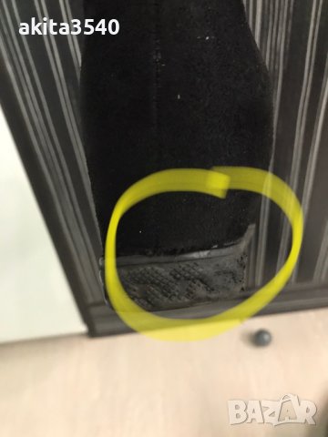 Черни велурени боти на платформа, снимка 16 - Дамски боти - 39199261