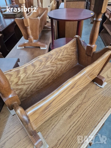 Масивна Масичка с Поставка за Вестници и Списания-внос от Германия!, снимка 3 - Маси - 53896890