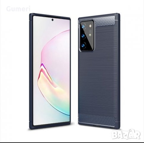 Samsung Galaxy Note20 Ultra / Samsung Galaxy Note20 Plus Карбонов удароустойчив гръб , снимка 3 - Калъфи, кейсове - 30303666