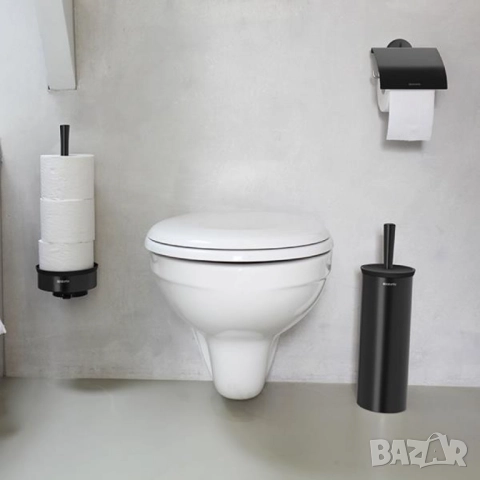 Държач за тоалетна хартия Brabantia ReNew Matt Black или Platinum