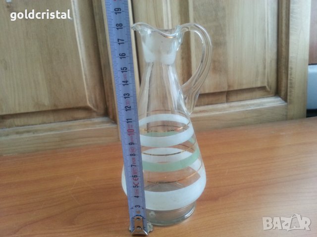 Стъклена гарафа кана , снимка 2 - Антикварни и старинни предмети - 36623937
