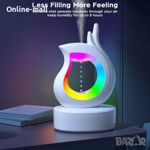 Безжичен Арома дифузер, Bluetooth колонка Овлажнител за въздух с музика и светлина