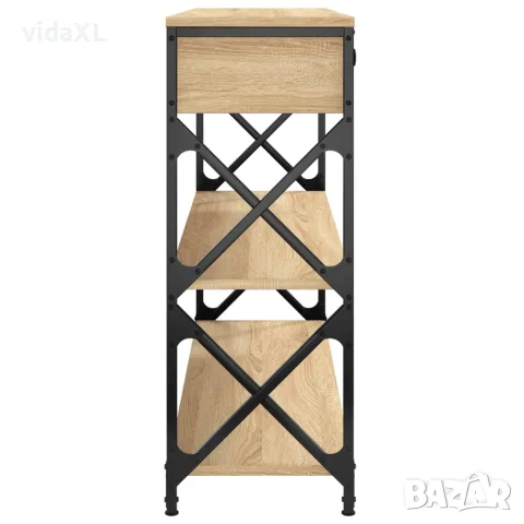 vidaXL Конзолна маса, дъб сонома, 100x28x75 см, инженерно дърво, снимка 7 - Маси - 56148076