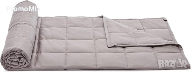 Одеяло с тежести 9 кг Amazon Basics Twin SU001 120х180см Юрган тежко Утежнено одеяло Антистрес двойн, снимка 3 - Олекотени завивки и одеяла - 44209356