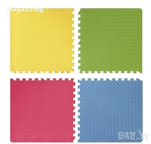 Настилка ЕVA, 60х60х1.3 см, 4 броя в комплект, Червен, Жълт, Зелен, Син