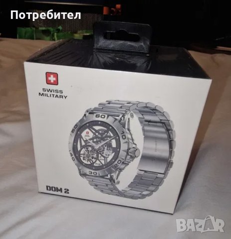 Smartwatch Swiss Military Швейцарски часовник НОВ,неразпечатван, снимка 1 - Мъжки - 42351228