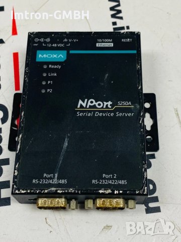 NPort 5250A 2 port RS-232/422/485 Сериен към Ethernet конвертор със защита от пренапрежение