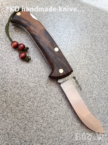 Сгъваем нож ръчно изработен от N690co стомана + ПОДАРЪК кания