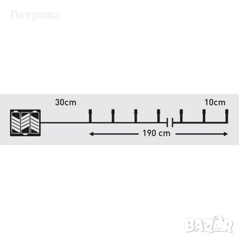 Цветни LED лампички на батерии-2.20 метра/лампички за коледна елха/лампички за украса, снимка 4 - Декорация за дома - 42708122